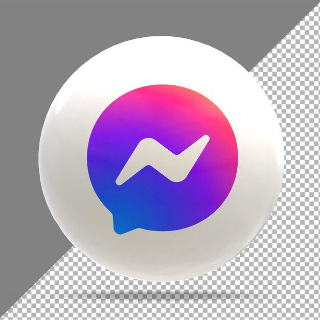 Estilos de balões 3d de mídia social do mensageiro
