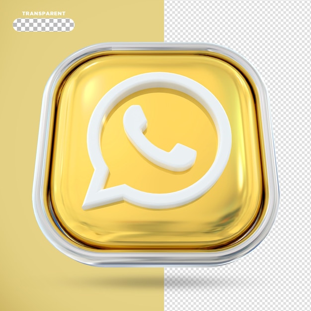 Estilos de ouro de mídia social do ícone do whatsapp