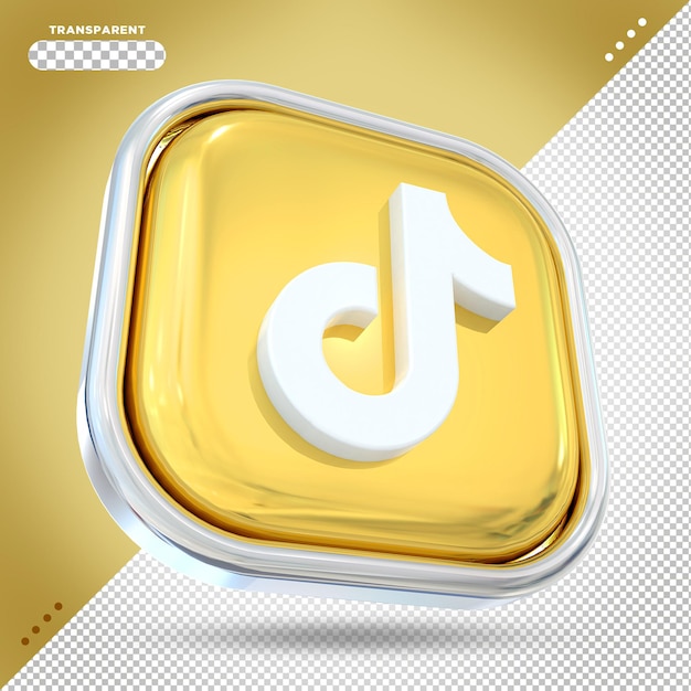 Estilos de ouro de mídia social do ícone tiktok