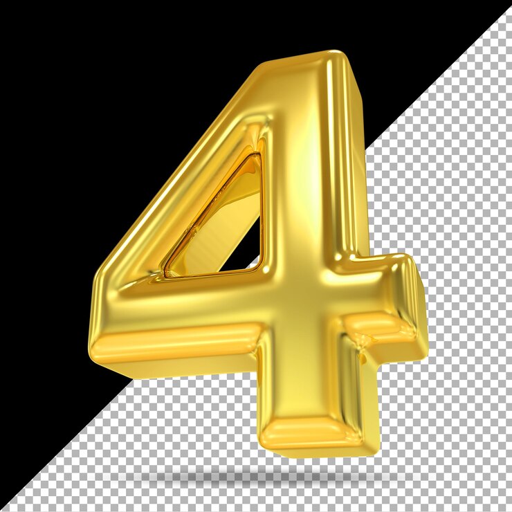 PSD estilos de renderização 3d de luxo de ouro número 4