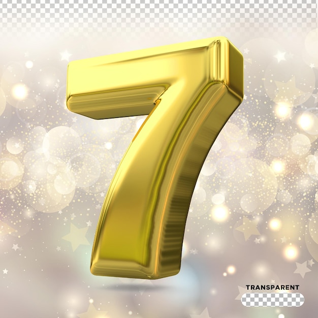 Estilos de renderização 3d dourado número 7