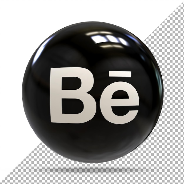 Estilos de globos 3d de redes sociales plateadas de behance