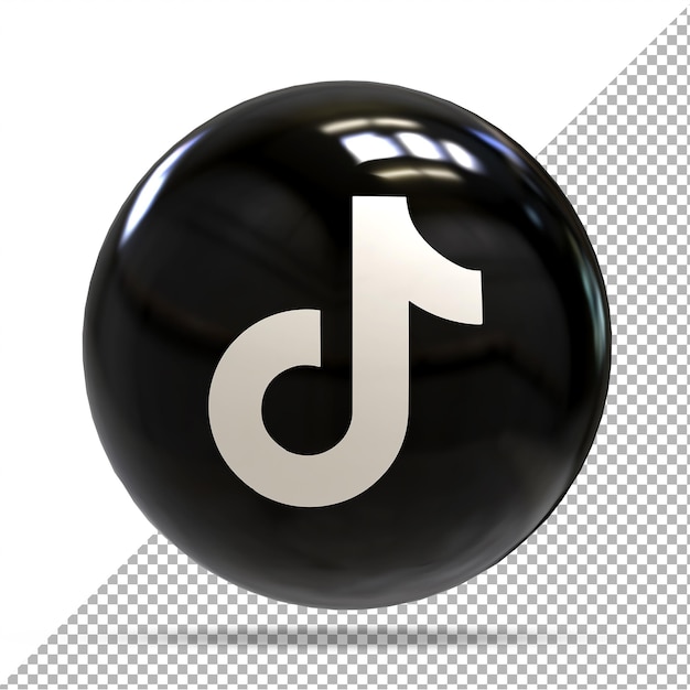 Estilos de globos 3d de redes sociales plateadas de Tiktok