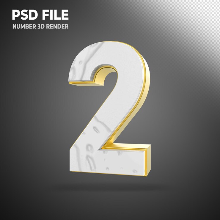 PSD estilos de oro número 3d