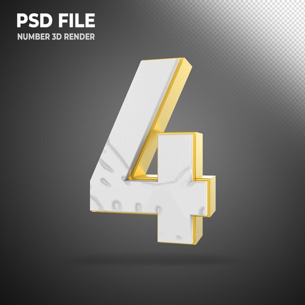 Estilos de oro número 3D