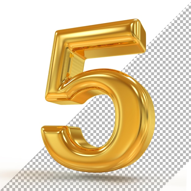Estilos de render 3d de lujo de oro número 5
