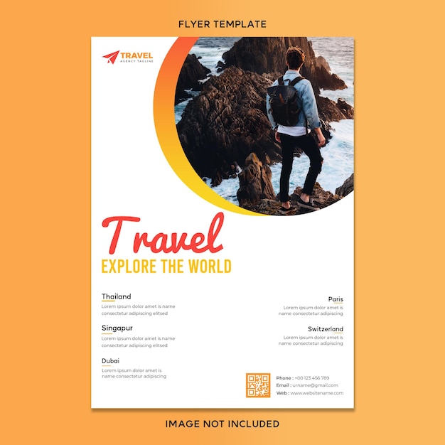 Estoque de Modelo de Folheto de Agência de Viagens