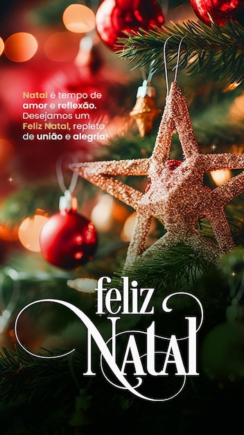 PSD estórias de modelos de mídias sociais feliz natal