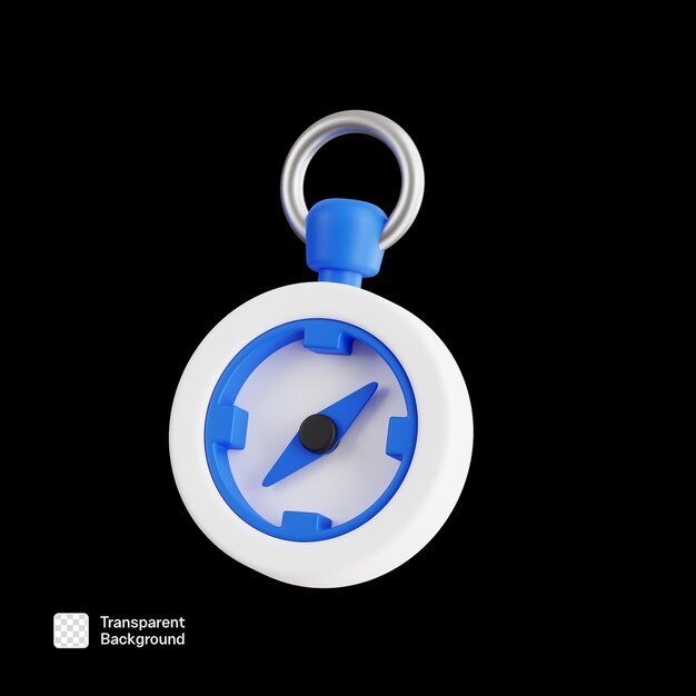 Estrategia de la brújula 3D Icon PNG plantilla
