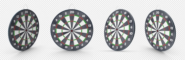 estrategia de la suerte del deporte del logro del objetivo de la flecha del tablero de dardos 3D