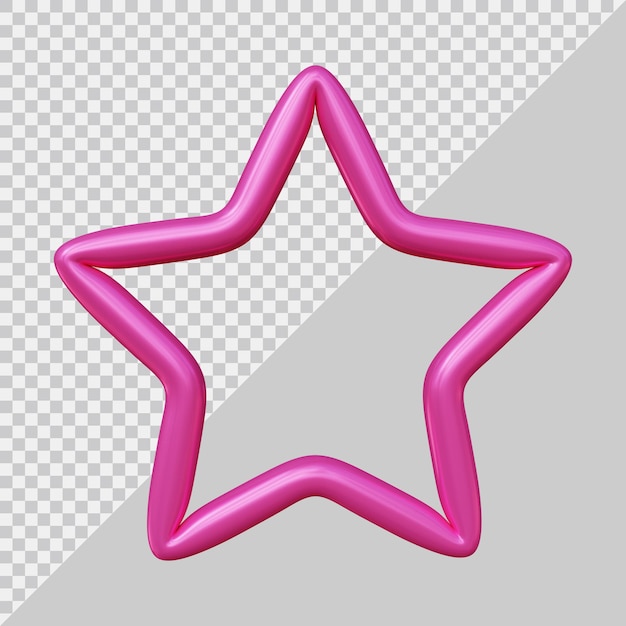 Estrela com estilo 3d moderno