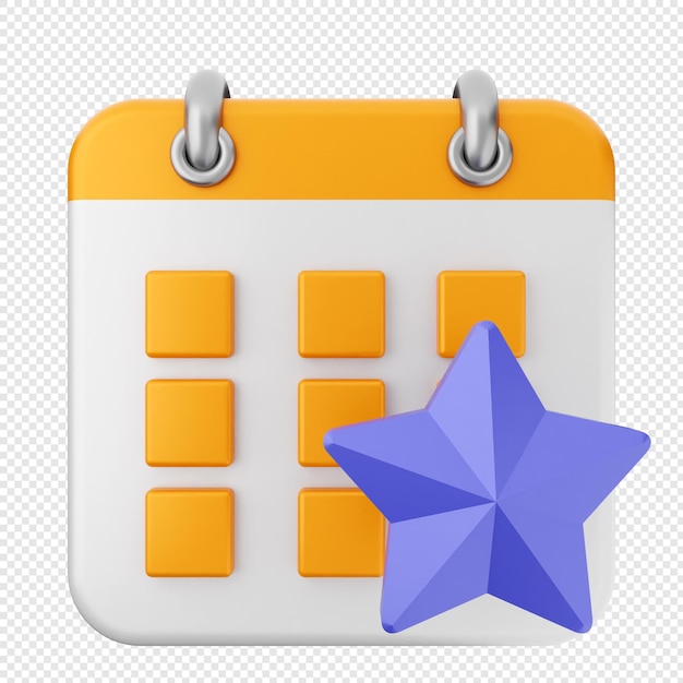 Estrela de calendário 3D