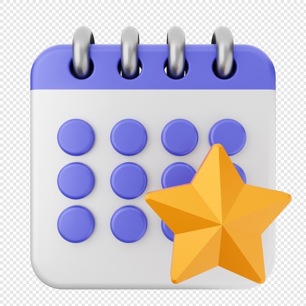 Estrela de calendário 3D