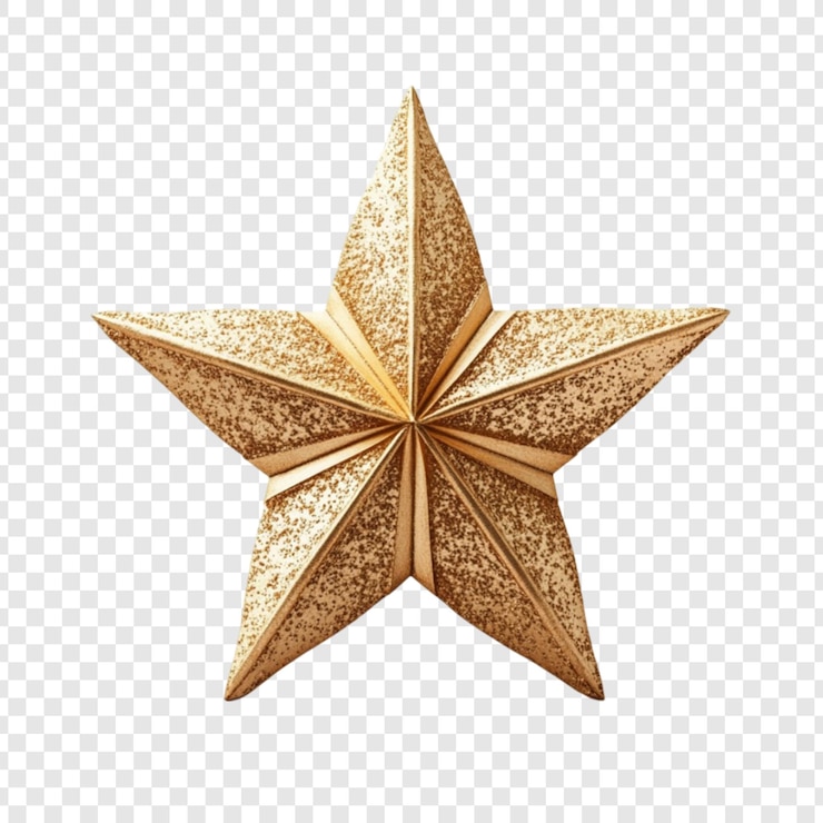 PSD estrela de ouro cintilante decoração festiva alegreza de férias ornamento brilhante e cintilante
