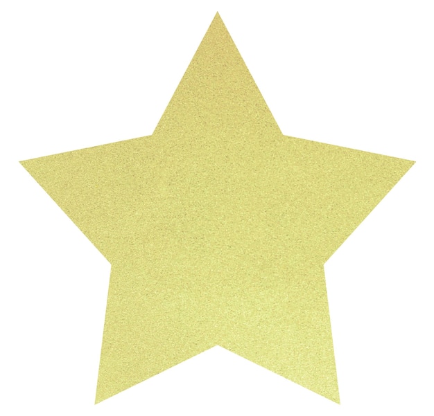 Estrela dourada isolada em fundo branco