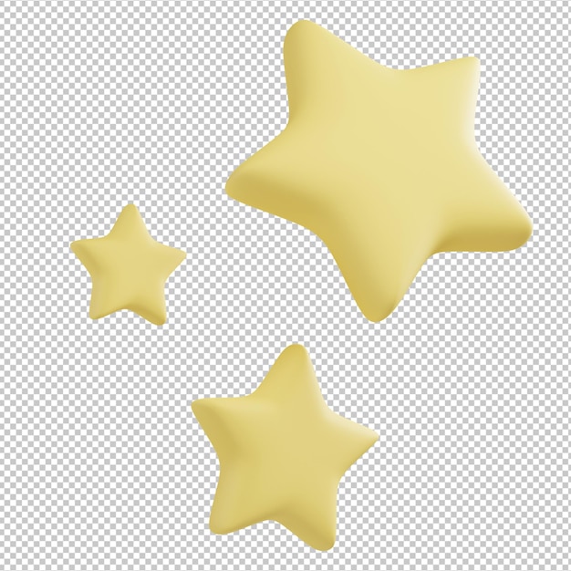 PSD estrelas ilustração 3d