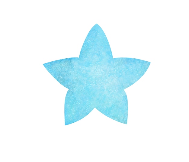 una estrella azul con una línea azul en ella