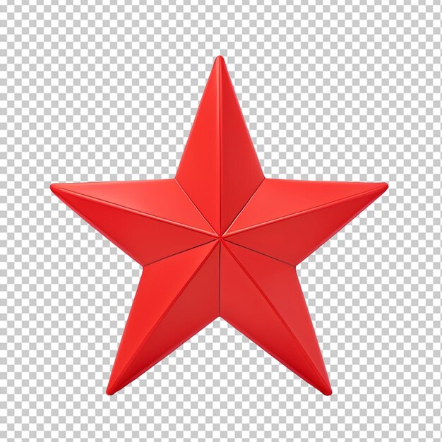 Estrella brillante roja en 3d