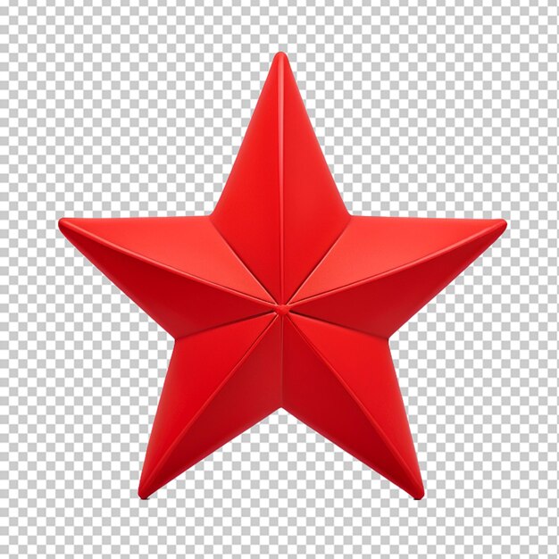 Estrella brillante roja en 3d