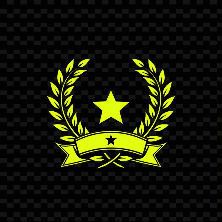 PSD una estrella dorada con una estrella en ella