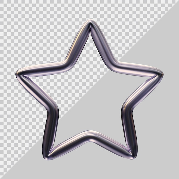 Estrella con estilo moderno 3d