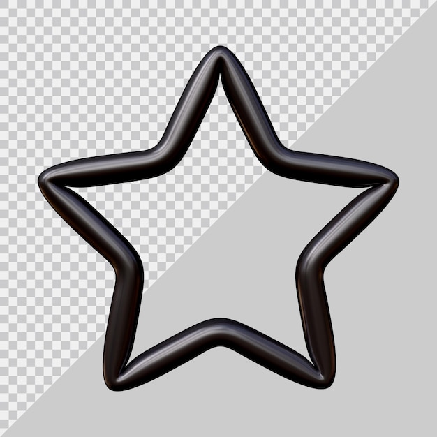 Estrella con estilo moderno 3d