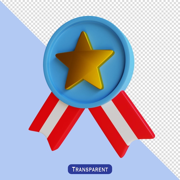 estrella, insignia, 3d, ilustración