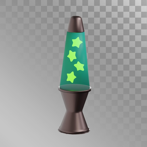 PSD estrella lavalamp ilustración 3d