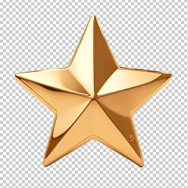 PSD estrella de oro en 3d