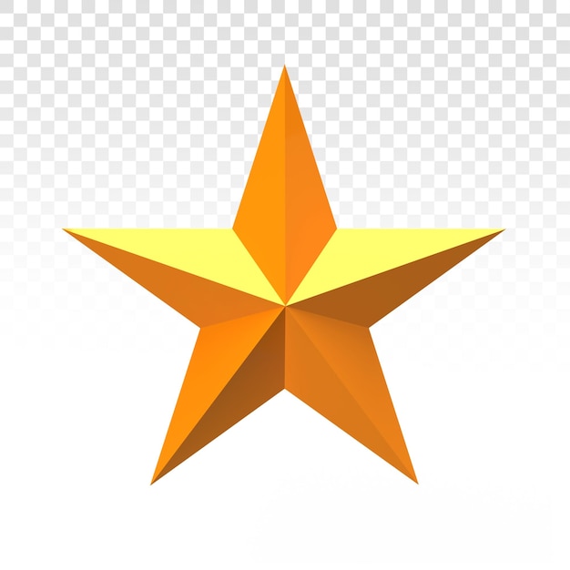 Estrella de PSD en fondo transparente
