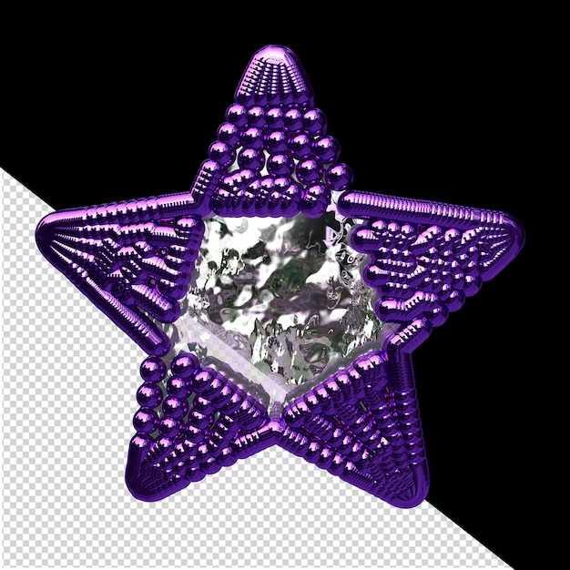 PSD la estrella púrpura en 3d