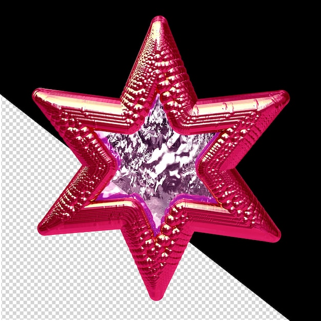 PSD estrella rosa 3d