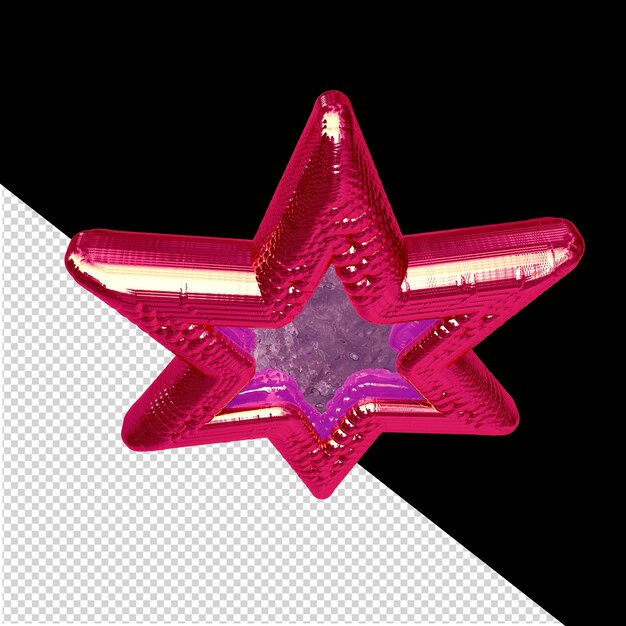 PSD estrella rosa 3d