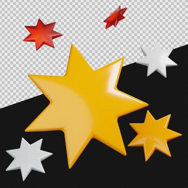 Estrellas 3D Espacio Ilustraciones