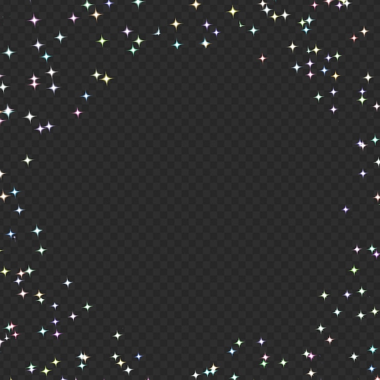 PSD las estrellas brillantes y coloridas se superponen