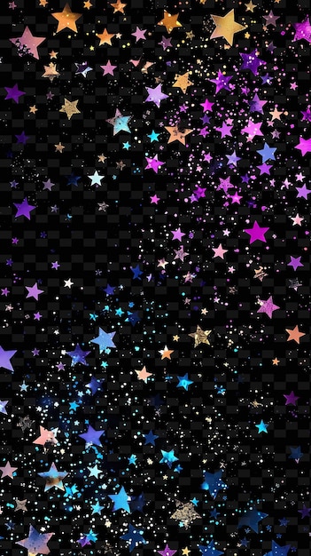 PSD estrellas brillantes y constelaciones esparcidas por la composición y2k textura forma arte de decoración de fondo
