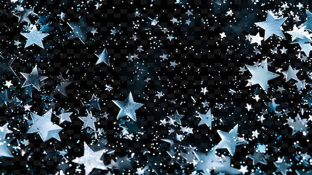 PSD estrellas brillantes escamadas dispersas collaje nocturno estrellado effe y2k forma de textura arte de decoración de fondo
