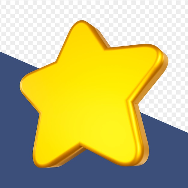 estrellas doradas 3d sobre un fondo transparente