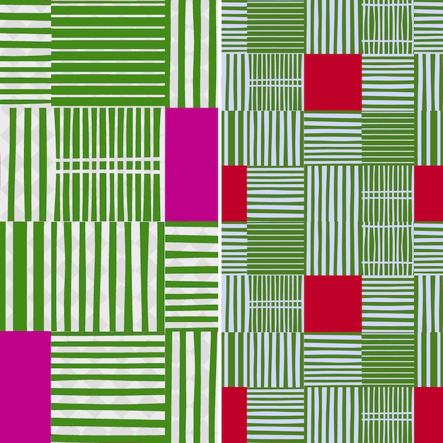 Estripes Patrones con formas geométricas y ajustados en rectángulo Vector geométrico abstracto creativo