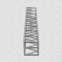 PSD estructura sin costuras de vigas de acero 3d estructura metálica 3d representación de la industria de estructuras metálicas de acero