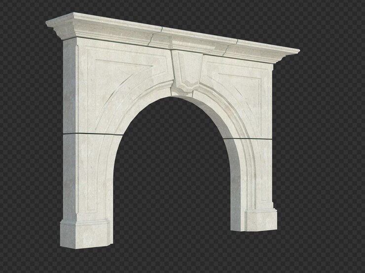 PSD estructura de edificio de render 3d aislado