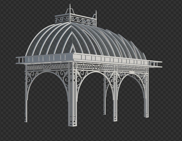 PSD estructura de edificio de render 3d aislado