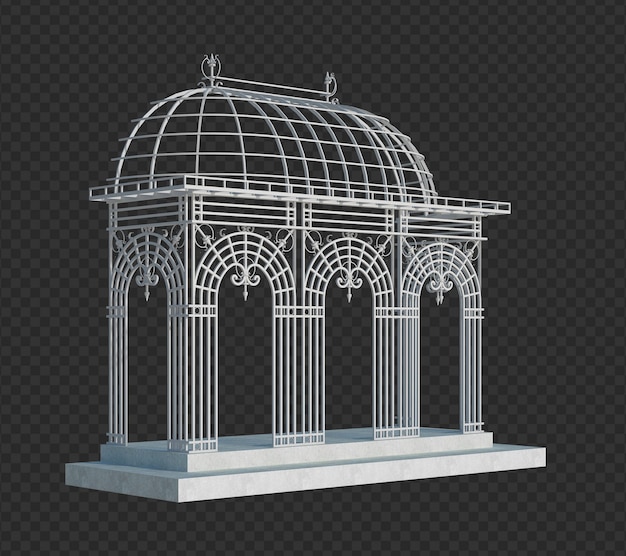 PSD estructura de edificio de render 3d aislado