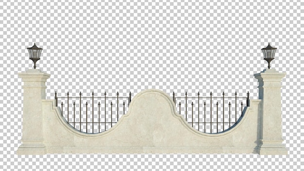 Estructura de edificio de render 3d aislado