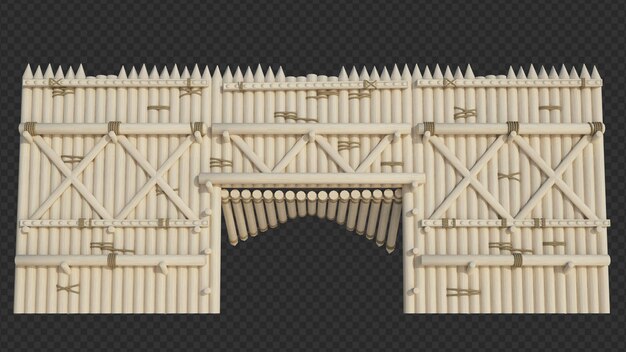 Estructura de edificio de render 3d aislado