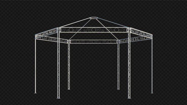 PSD estructura de edificio de render 3d aislado