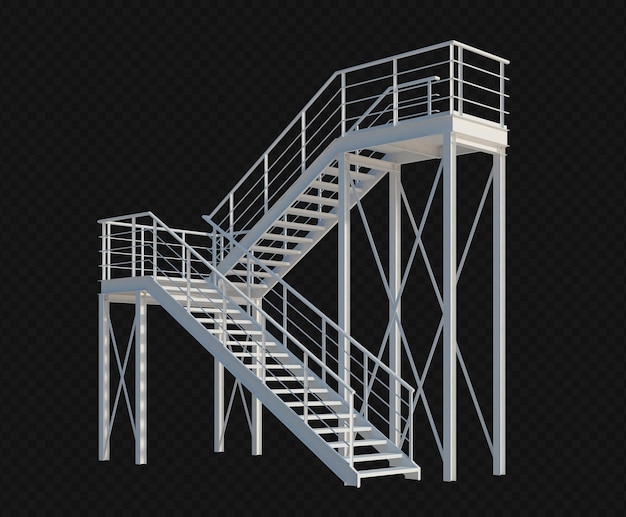Estructura de edificio de render 3d aislado