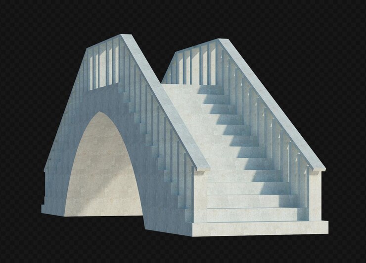 PSD estructura de edificio de render 3d aislado