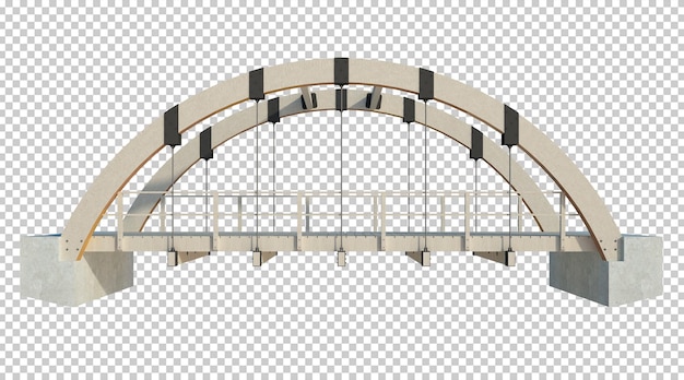 PSD estructura de edificio de render 3d aislado