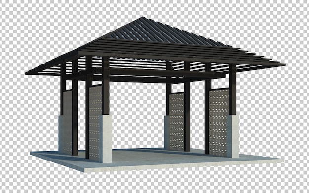 Estructura de edificio de render 3d aislado
